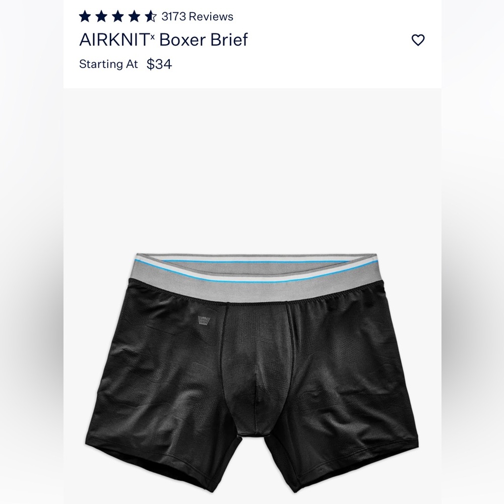 Brand New - Mack Weldon AirKnitX HD 5” Boxer Brief
